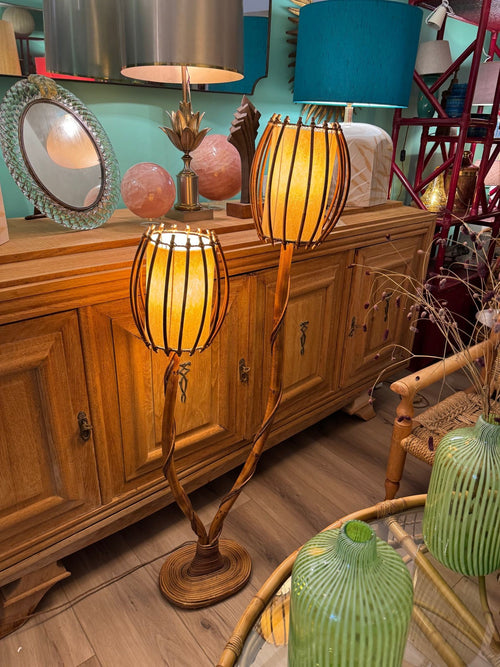 A lovely French 1960s bamboo floor lamps by Louis Sognot – Ed Butcher