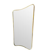 An original Italian Mid Century brass shield mirror attributed to Gio Ponti - Mid Century Mirrors