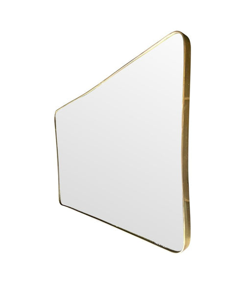 Large Mid Century Brass framed mirror - Mid Century Mirror 