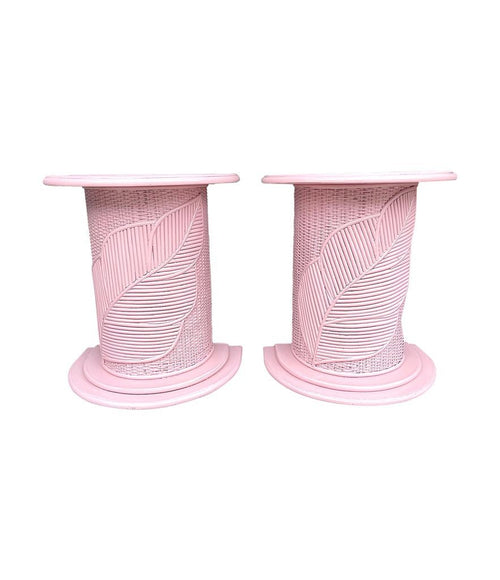 Mid Century Pink Bamboo Side Tables by Vivai del Sud - Mid Century Furniture - Mid Century Side Tables - Ed Butcher Antiques Shop London