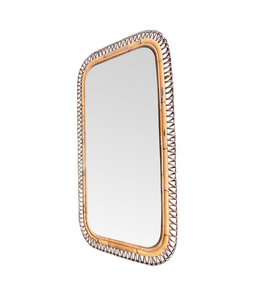 Mid century mirror bamboo by Franco Albini for Bonacina - Italian 1970s Vintage Mirror