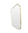 Mid Century Italian Brass Framed Shield Mirror - Mid Century Mirror - Ed Butcher Antiques London