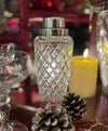 A 1930s Art Deco cut crystal and silver plated cocktail shaker by WMF