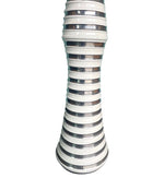 Mid Century Floor lamp with white and silver ceramic base - Mid Century Lighting - 70's floor lamp