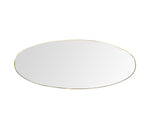 Mid Century Mirror full length Oval Mirror 1950s Italian with brass frame