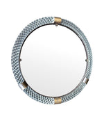 A large 1940s circular Murano glass and brass mirror by Barovier and Toso
