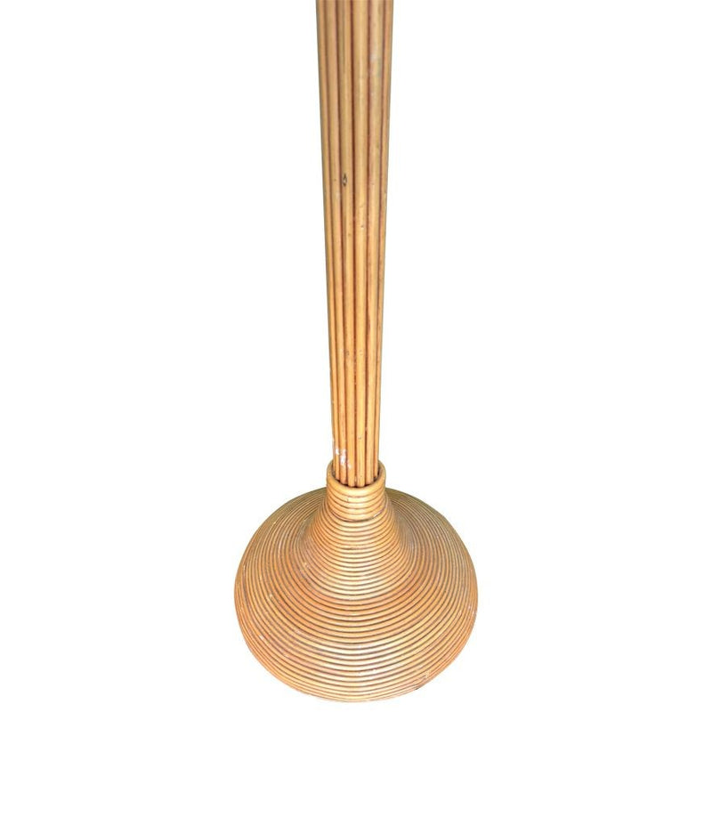 An Italian 1970s bamboo floor lamp