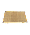 Mid Century Bamboo Coffee Table by Dal Vera, folding coffee table with brass corners