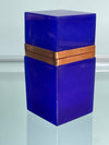 An Italian Mid Century cobalt blue Murano glass hinged lidded box by Giovanni Cenedese