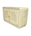 An Italian 1970s pencil reed bamboo, two doors, cabinet by Vivai Del Sud