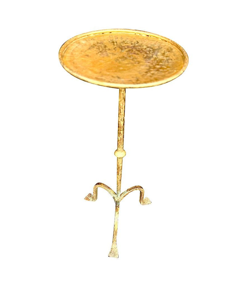 A Spanish 1950s wrought iron gilt martini table