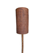 A Mid Century French bamboo floor lamp by Louis Sognot with original bamboo shade - Mid Century Lighting - Mid Century floor lamp
