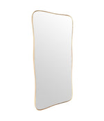 A wonderful shaped large original Italian Mid Century shield mirror with solid wood back - Mid Century Mirrors