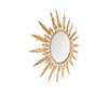 A lovely large Italian Mid Century gilt metal sunburst mirror - Mid Century Mirrors