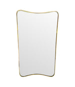 An original Italian Mid Century brass shield mirror attributed to Gio Ponti - Mid Century Mirrors