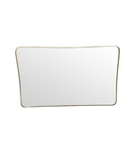 Large Mid Century Brass framed mirror - Mid Century Mirror 