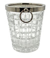 A 1960s Val Saint Lambert crystal and silver plated champagne bucket
