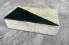 Mid Century travertine box with green glazed tile detail - Ed Butcher Antiques Shop London