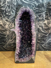 A stunning, large, high quality amethyst crystal geode cave cathedral in deep purple colour - Ed Butcher Antiques Shop London