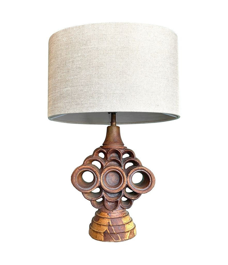 Mid Century Table lamp studio pottery by Bernard Rooke - Mid Century Lighting 