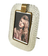 An orignal 1940s Murano hand blown, torchon glass picture frame by Barovier & Toso