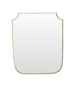 Mid Century Italian Brass Framed Shield Mirror - Mid Century Mirror - Ed Butcher Antiques London