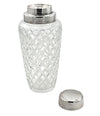 A 1930s Art Deco cut crystal and silver plated cocktail shaker by WMF