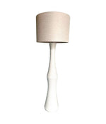 Mid Century Floor Lamp white ribbed ceramic base - Mid century Lighting - 70's floor lamp