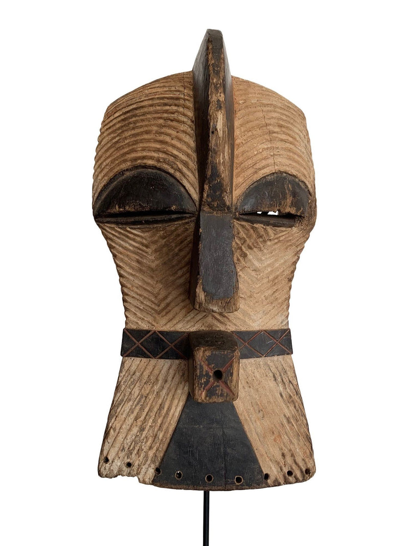 Female Songye Kifwebe Hand Carved Ceremonial Mask