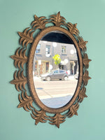 Mid Century Spanish Gilt metal Oval Mirror - Mid Century Mirror - Ed Butcher Antiques shop London