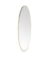 Large Oval Mid Century Mirror 1950s Italian with brass framed