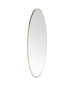 Large Oval Mid Century Mirror 1950s Italian with brass framed