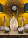 A pair of Italian ceramic 1970s palm tree lamps for lighting company Leola