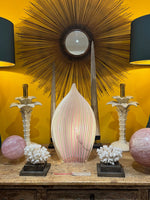 A pair of Italian ceramic 1970s palm tree lamps for lighting company Leola