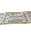 A Babro Nilsson inspired Scandinavian style handwoven flat weave wool rug runner