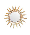 A lovely large Italian Mid Century gilt metal sunburst mirror - Mid Century Mirrors