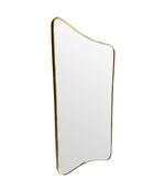 An original Italian Mid Century brass shield mirror attributed to Gio Ponti - Mid Century Mirrors