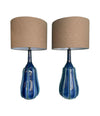 Vintage Italian Blue and Green Ceramic Lamps - Vintage Lighting - Vintage Lamps - Ed Butcher Antiques Shop London