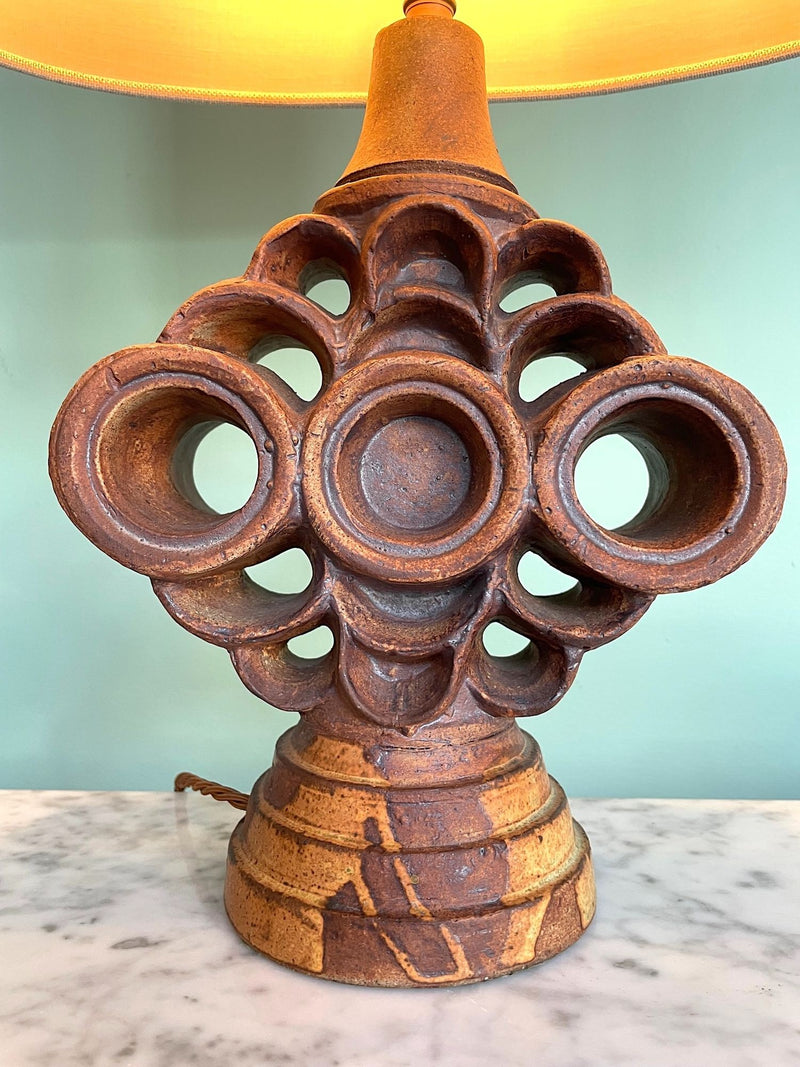 Mid Century Table lamp studio pottery by Bernard Rooke - Mid Century Lighting 