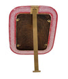 A rare Venini & Co red Murano "Filigrana a Reticello" glass and brass frame by Carlo Scarpa