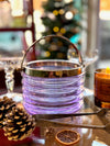 A Murano purple glass ribbed ice bucket “Onda” by Sergio Asti for Amolfo di Cambio
