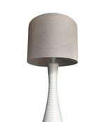 Mid Century Floor Lamp white ribbed ceramic base - Mid century Lighting - 70's floor lamp