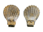 Vintage wall sconces Barovier & Toso Muran glass shell design - Italian 1960s 