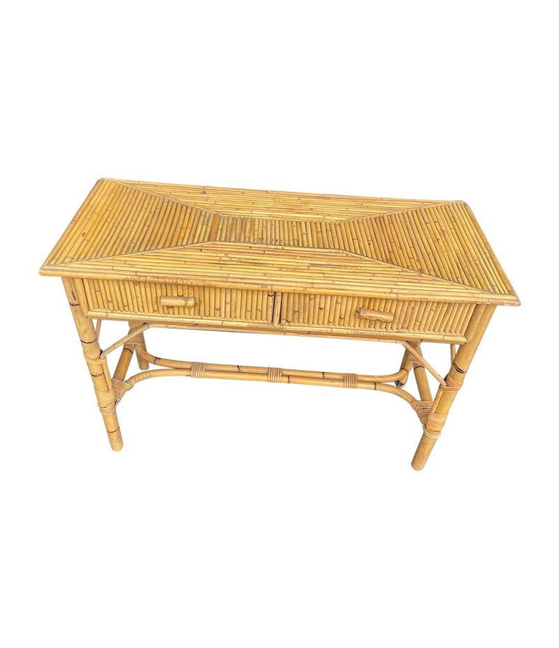 An Italian 1970s Bamboo console dressing table by Vivai Del Sud