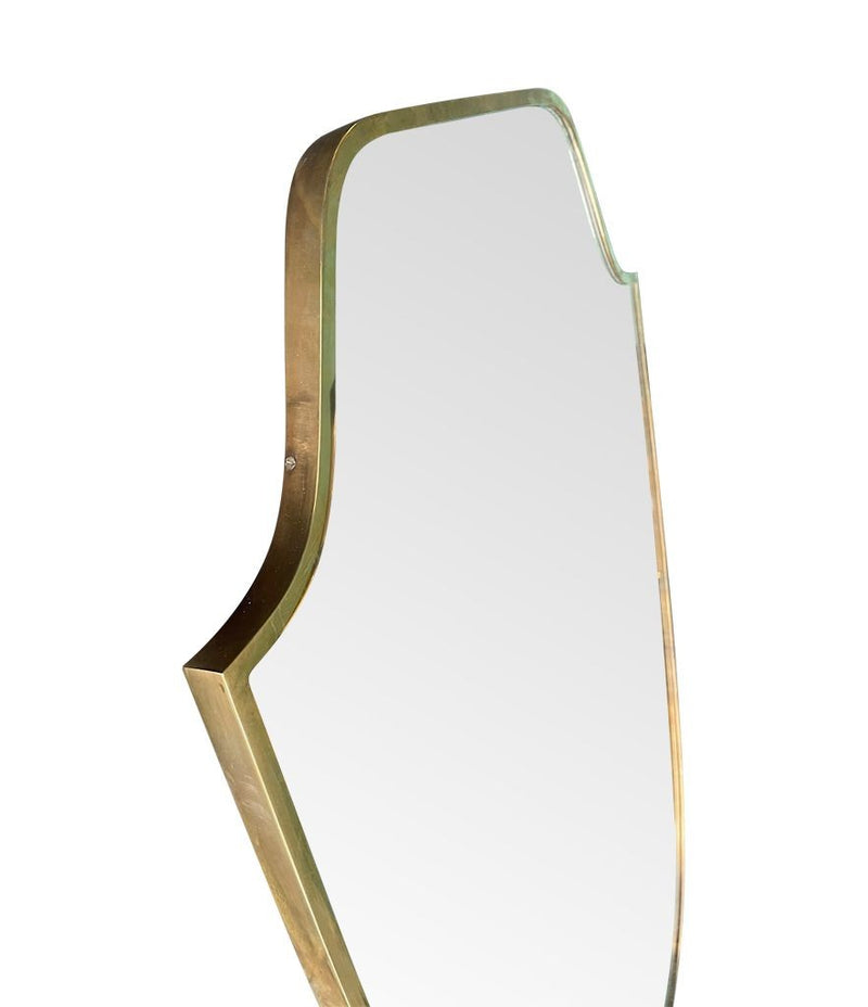 Mid Century mirror Italian shield 1950s
