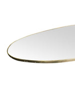 Mid Century Mirror full length Oval Mirror 1950s Italian with brass frame