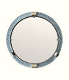 A large 1940s circular Murano glass and brass mirror by Barovier and Toso