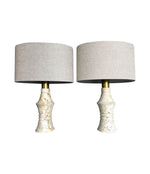 Mid Century table Lamps with Travertine bases by Fratelli Mannelli - Mid Century Lighting - 1970s table lamps
