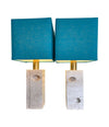 A pair of Italian Mid Century travertine lamps by Fratelli Mannelli - Mid Century Lamps - Mid Century Lighting