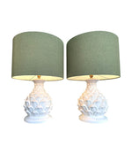 Mid Century table lamps ceramic artichoke bases - Mid Century Lighting - 1970s table lamps